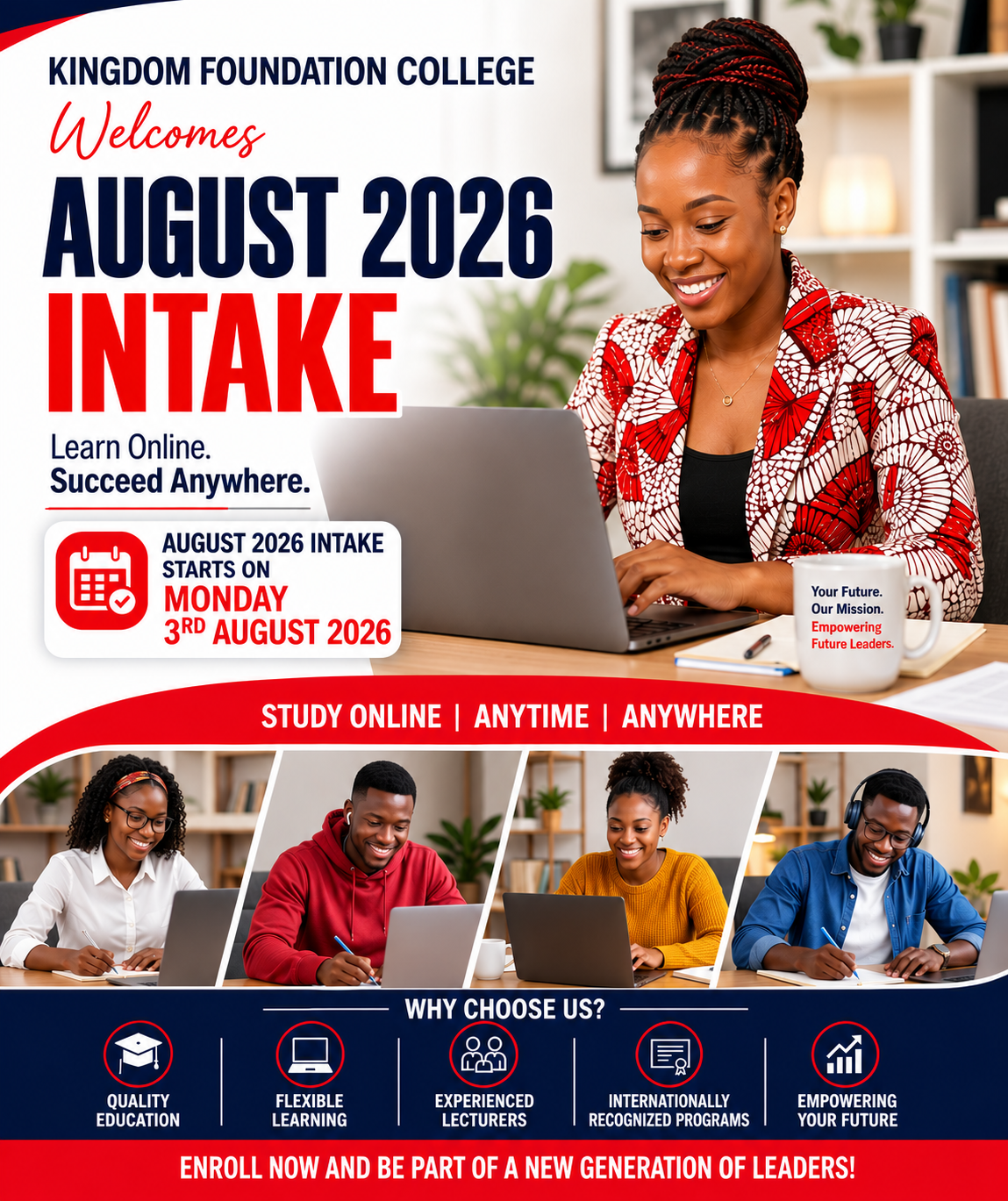 August 2026 Intake - Apply Now at Kingdom Foundation College